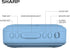 Sharp Digital Alarm Clock, Tactile Case with Soft Rubberized Finish, Battery Operated, Blue Backlight on Demand,