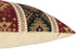 Kilim Throw Pillow Covers, Burgundy Red and Green, 14 x 24 Inches Decorative Lumbar Pillows for Boho Room Decor