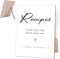 Minimalist Style Leave Your Recipe Card Display Sign: 8x11 Wooden Sign for Weddings and Showers