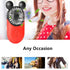 Cute Personal Mini Fan, Handheld USB Rechargeable Fan with LED Light, 3 Adjustable Speeds, 2 Pack (Yellow+Pink)