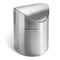 LOVEINUSA Mini Trash Can with Lid, 1.5L Small Brushed Stainless Steel Garbage Bin for Office, Kitchen