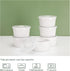DOWAN 4 oz Ramekins with Lids, Oven Safe, Porcelain White Souffle Ramekins, Set of 6