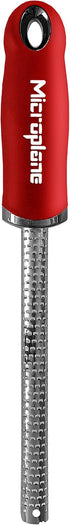 Microplane Specialty Spice Grater, Perfect for Nutmeg & Cinnamon, with Safety Cover, Red