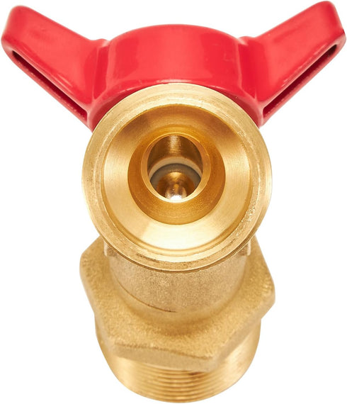 RouLiPouLi 3/4" 3/4" 1/4 2pcs(3/4" Outdoor Garden Hose Faucet Ball Valve Hose Bibb Shut Off Valve Male NPT x Male GHT