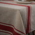 ArtBud 60"70"(4-6 White Red Tablecloth Cotton Linen Farmhouse Table Cover Soft Washable Table Top for Parties Coffee