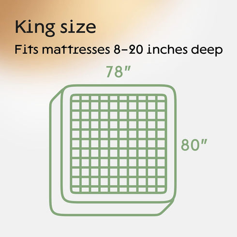 Niagara King Mattress Protector - Waterproof Premium Cover, Green Viscose Bamboo, 78x80, Non Noisy Cooling, Ultra