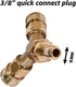 xiangxu Pressure Washer Tee, 3/8 Inch Fitting Splitter Coupler to Connect Two Guns to One Power Washer, 4.0 GPM
