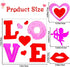 XIMISHOP 6pcs Valentine's Day Gel Window Clings,Valentine's Day Window Clings Sticker for Valentine's Day Window Decors