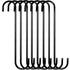 8 Pack Extra Large 10 inch S Hooks for Hanging, Heavy Duty Black Long S Hooks for Plants, Baskets, Indoor Outdoor