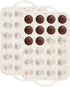 Muffin Pans with Metal Reinforced Frame - 24-Cups Durable Silicone Baking Pan for Muffins, Cupcakes, Set of 2
