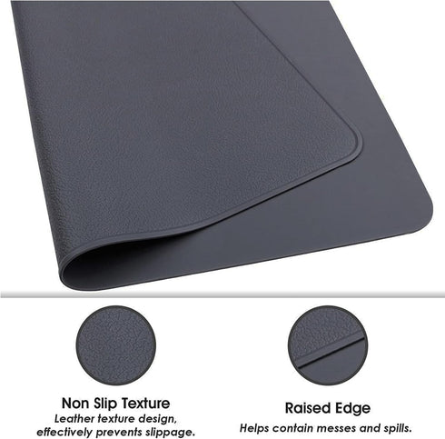 Webake Placemats Silicone Table Mats Set, Washable Kitchen Place Mat, Heat Resistant Waterproof Insulation Mats 16 x 12