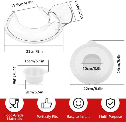 KitchenAid 4.5-5 Quart Tilt-Head Stand Mixers, Secure Pouring Shield & Bowl Covers, Pack of 2