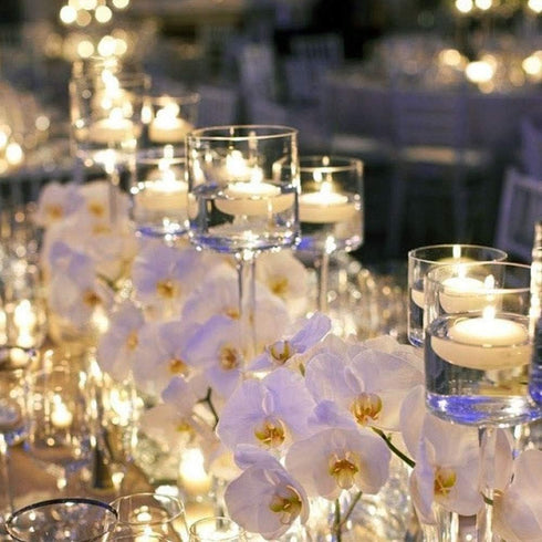 Set of 48 Unscented Floating Candles, 2 Inch Small Candles for Centerpieces and Home Decorations