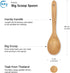 FAAY 12" Big Scoop Spoon, Wide Head, Easy for Cooking and Serving. Handcraft from High Moist Resistance Golden Teak Wood | Durable, Healthy, Ergonomic Handle for Non Stick Cookware