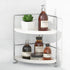 FSyueyun 2-Tier Corner Bathroom Counter Organizer, Tool-less Installation Vanity Shelf for Skincare, Makeup Tray