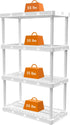 Gracious Living 4 Shelf Knect-A-Shelf Solid Light Duty Storage Unit - 12 x 24 x 48 Organizer for Home, Garage, Basement