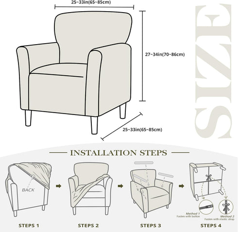 NICEEC Spandex Stretch Accent Chair Covers Armchair Soft Modern Banquet Arm Chair Cover Water Repellent Mid Century