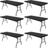 6 Pack Picnic Table Cover Elastic Fitted Tablecloths for 8 Foot Rectangle