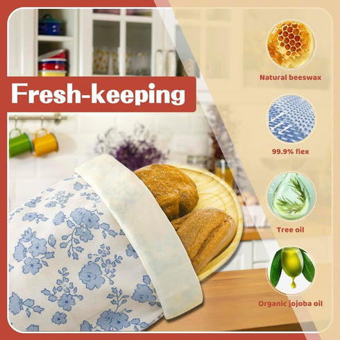 BEEBOY bread,2 Pack Beeswax Bread Bags for Homemade Sourdough Bread Bags,Reusable Bread Bourdough Storage