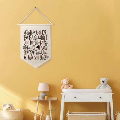 Qpenm Cowboy Nursery Decor, Western Southwestern Aztec Alphabet ABC Posters & Prints, Western Nursery Decor Boy