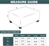 NeColorLife Ottoman Cover Square Waterproof Ottoman Slipcover Thick Storage Footrest Stool Covers Furniture Protector
