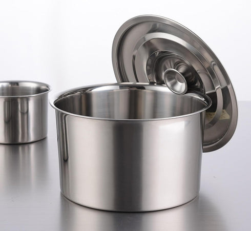 Pomya Stock Pot with Lid, Stainless Steel Pot for Soup, Stew, Seafood, Cooking Container (Large 43x43cm/16.92x16.92in)