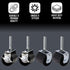 King's Brand Heavy Duty Caster Wheels for Bed Frame, Set of 4 (2 Locking & 2 Non Locking)