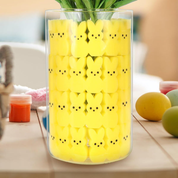 Lettry Easter Decorations, 64pcs Cute Sponge Bunnies Vase Filler, Spring Indoor Decor for