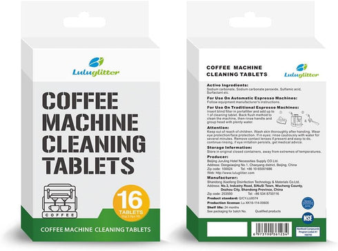 Coffee Espresso Machine Cleaning Tablets - 16 Tablets