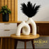 Jas & Jax Goods Set Cream White Decorative Vase - Modern Hug Donut Ceramic Vases by , Minimalist Boho Style Centerpiece