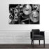 Pictures for Living Room - Black and White Gear Engine Artwork 3 Piece Canvas Prints Framed Wall Art House Decor 42"