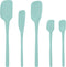Tovolo 5-Piece Silicone Utensil Set (Light Aqua): Spatula, Spoonula, Jar Scraper, Mini Spatula, Mini Spoonula