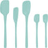 Tovolo 5-Piece Silicone Utensil Set (Light Aqua): Spatula, Spoonula, Jar Scraper, Mini Spatula, Mini Spoonula