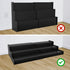 Spice Rack Organizer, 3 Tier Expandable Bamboo Spice Rack for Kitchen Cabinet, Cupboard, Pantry - Black (2pack)