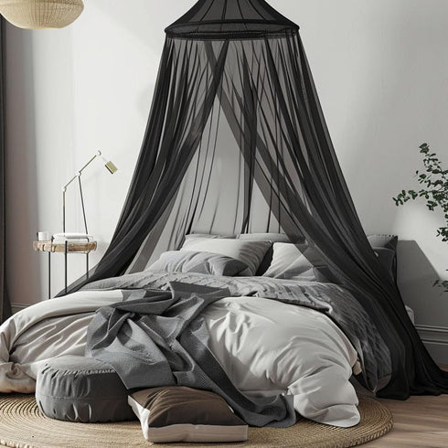 Comtelek Mosquito Net Bed Canopy for Girls,King Canopy Bed Curtains Full Queen Size from Ceiling,Dome Mosquito Netting