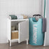 Mziart 90L Large Collapsible Laundry Hamper - Heavy Duty Durable Thicken Foldable Clothes Storage Bag (Blue)