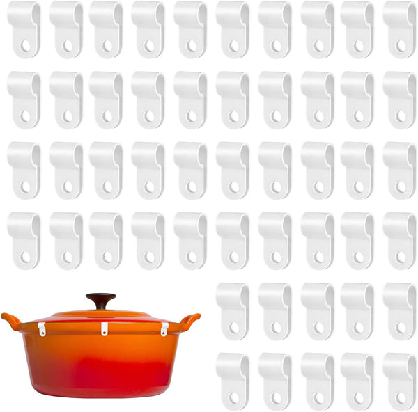 40pcs Dutch Oven Lid Protector Clips, Replacement Plastic Pan Clips for Stacking Cookware, Pot Bumpers