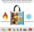 Ouqiuwa Cute Reusable Lunch Bag, Lunch Tote Handbag for Women Men, Rock and Roll Skeleton