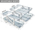 Set of 2 Adjustable Soda Can Organizer for Refrigerator - Beverage Can Dispenser for Standard, Skinny, and Tall Cans