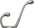 ANGSTROM 5-Pack Double Coat and Hat Hook, Wall Mounted with Screws (Brushed Nickel)
