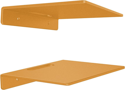 3mm 6.5 inch, 1pcs) Small Floating Shelf Thick, Wall Shelf, Metal Floating Shelves for Echo, Cameras, Small Speaker