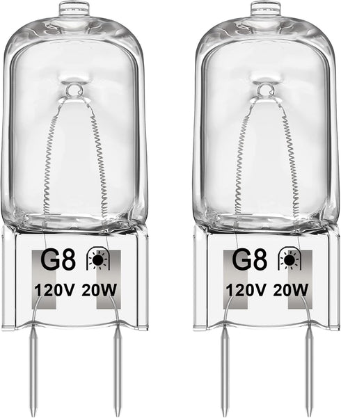 Microwave Light Bulb for GE Samsung Kenmore Maytag Elite - Night Light/Stove Light Bulb G8 120V 20W - 2 Pack