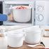 DOERDO Round Microwave Rice Cooker Pot, 7.8x6.1 Inch Microwave Cookware for Cooking Rice, Chicken, Pasta, and Steaming
