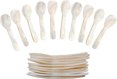 20pcs Caviar Spoons, Shell Spoons, Mother of Pearl Dessert Spoons for Caviar, Jam, Ice Cream, Restaurant