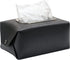 Leather Tissue Box Cover, Modern Decorative PU Leather Rectangular Tissue Box Case Organizer for Vanity Countertop,