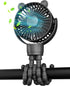 Portable Mini Stroller Fan, Battery Operated Small Clip on Fan, Detachable Flexible Tripod Baby Fan with 3 Speed for