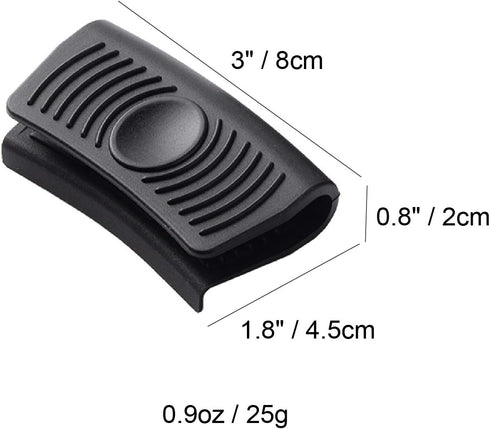 6Pcs Silicone Pot Pan Handle Sleeve, Heat Resistant Covers for Skillets, Pots, Dishwasher Safe (Black)