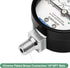 MEASUREMAN Black Steel Pressure Cooker Gauge, 2" Dial Pressure Canner Gauge, Lower Mount with Hexagon Gasket and Nut