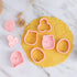 Cookie Cutter Set, 6pcs Kids Cake Decoration 3D Mini Cartoon Animal Baking Tool