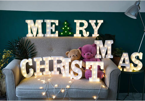 MUMUXI Marquee Light Up Letters, Battery Powered Bright Alphabet for Party, Wedding, Home Decoration